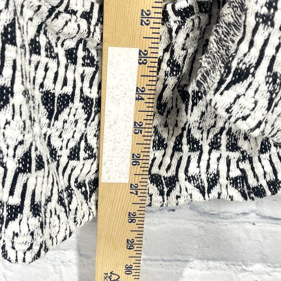 Lucky Brand Sweater Women's Medium White Plaid Tweed Knit Stretch Cadigan Jacket - Picture 9 of 11